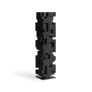 Colonne Sculpture - Varnished Teak Black