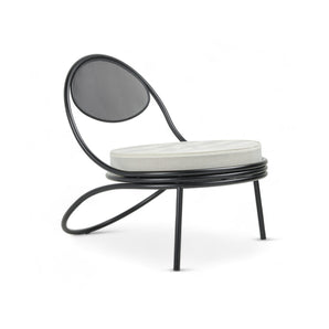 Copacabana 61214 Outdoor Lounge Chair - Black/Fabric A (Leslie Stripe 020)