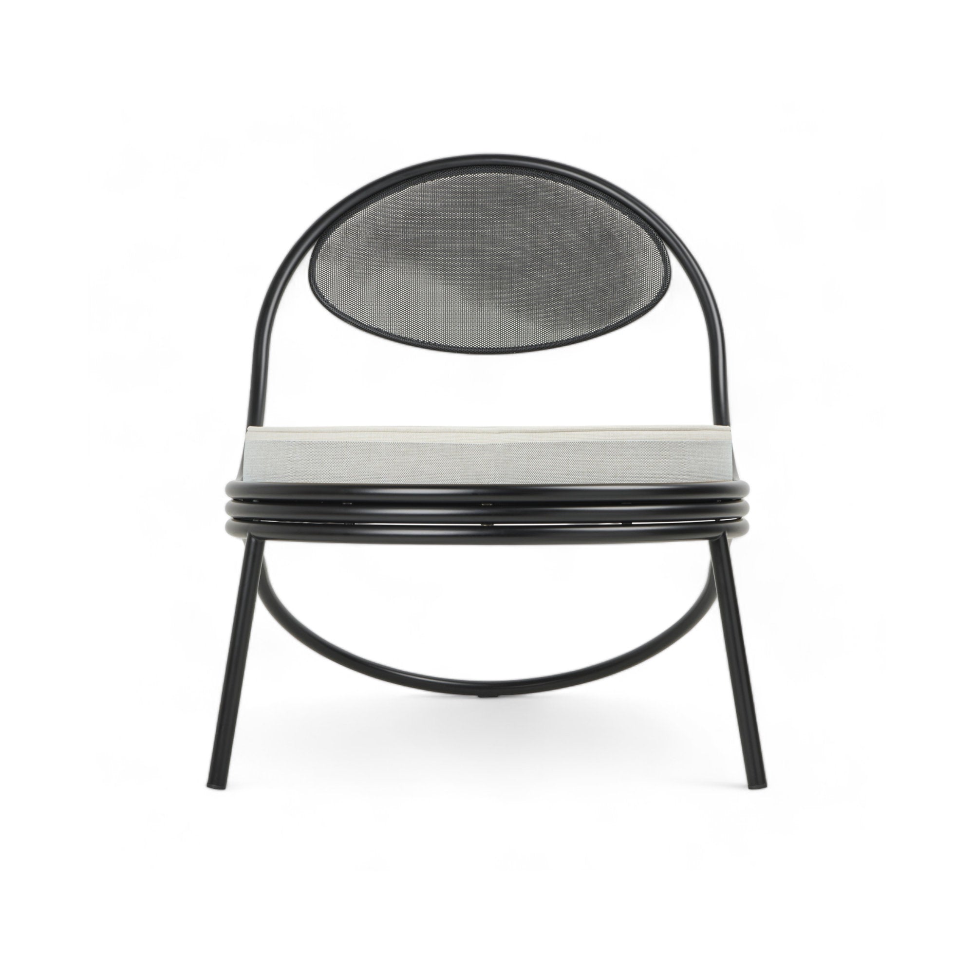 Copacabana 61214 Outdoor Lounge Chair - Black/Fabric A (Leslie Stripe 020)-3