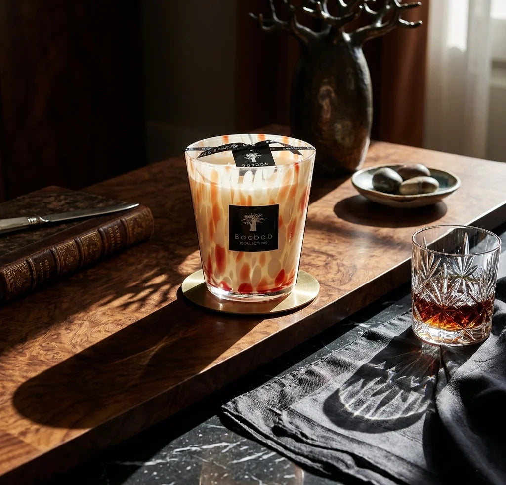 Coral Pearls Scented Candle - 16 cm