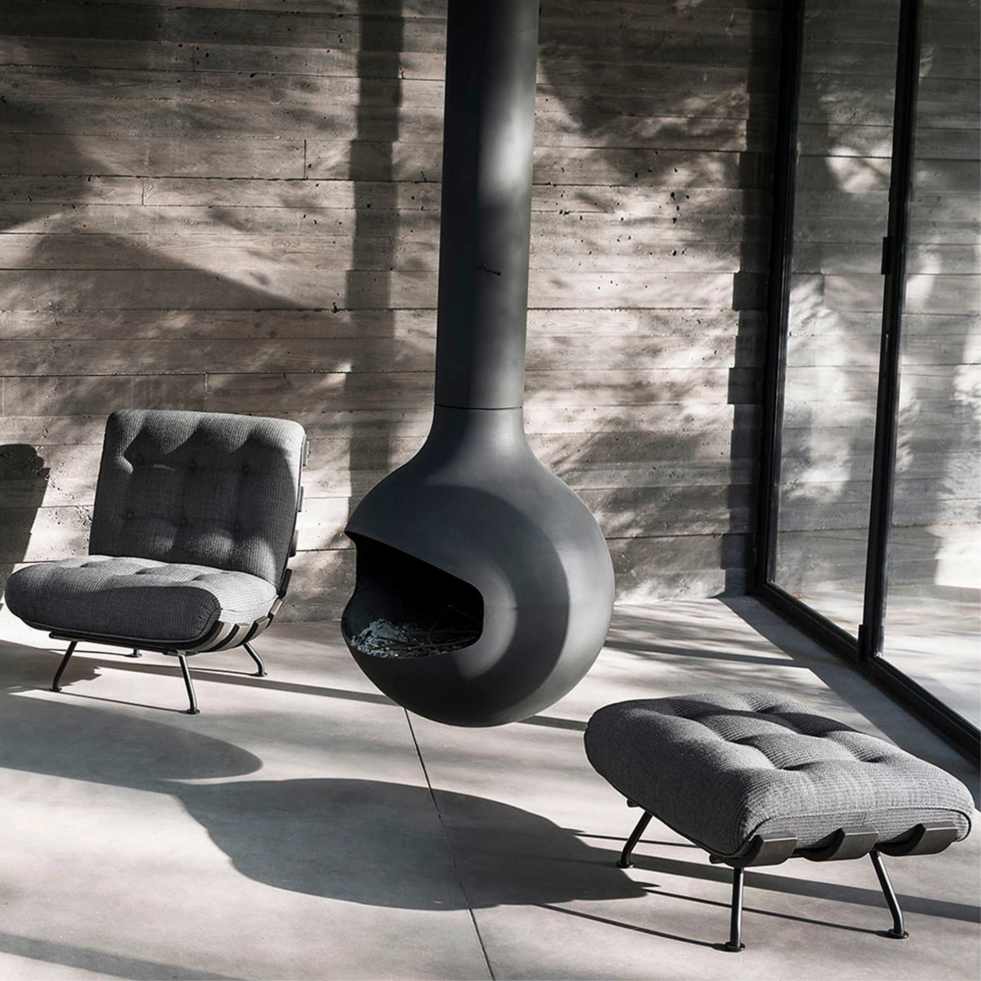 Costela 0CSTPF01 Ottoman - Anthracite Grey Stained/Fabric M (Mays 05)-4