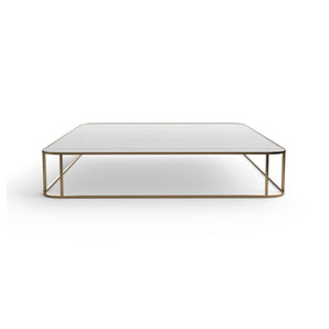 Arlon 007626 Coffee Table - Brass/White Glass