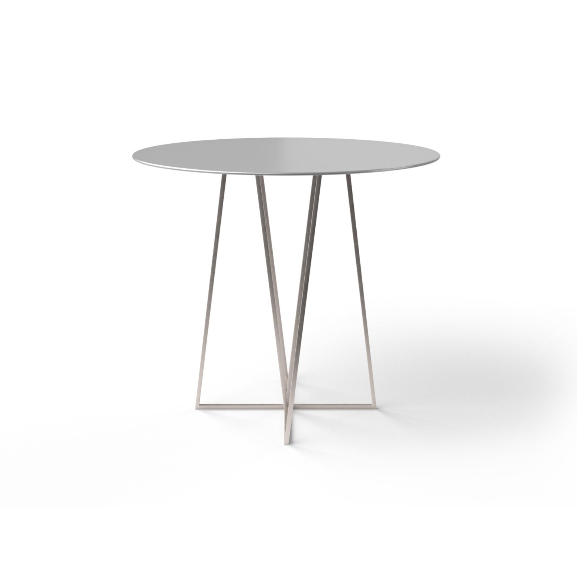 Dabliu-In 007621 Side Table - Silver/Gloss White