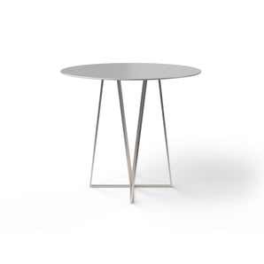 Dabliu-In 007621 Side Table - Silver/Gloss White