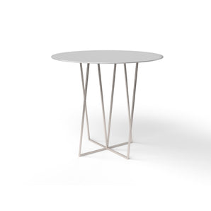 Dabliu-In 007621 Side Table - Silver/Gloss White