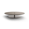 Kara 007627 Coffee Table - Satin Nickel/Matt Brown Glass