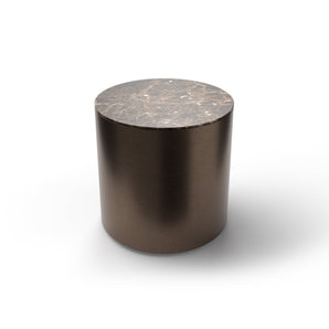 Stum 007621 Side Table - Dark Brown Emperador