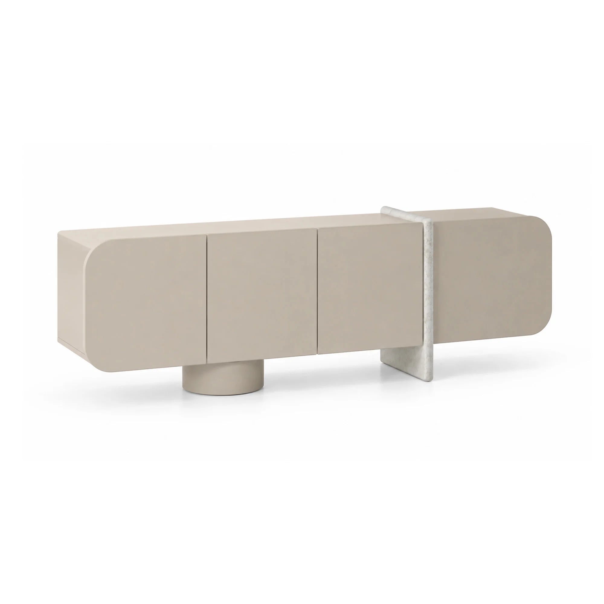 Petra PETRJMAM2 High Sideboard - Mastice Gloss/Silver Moon-1