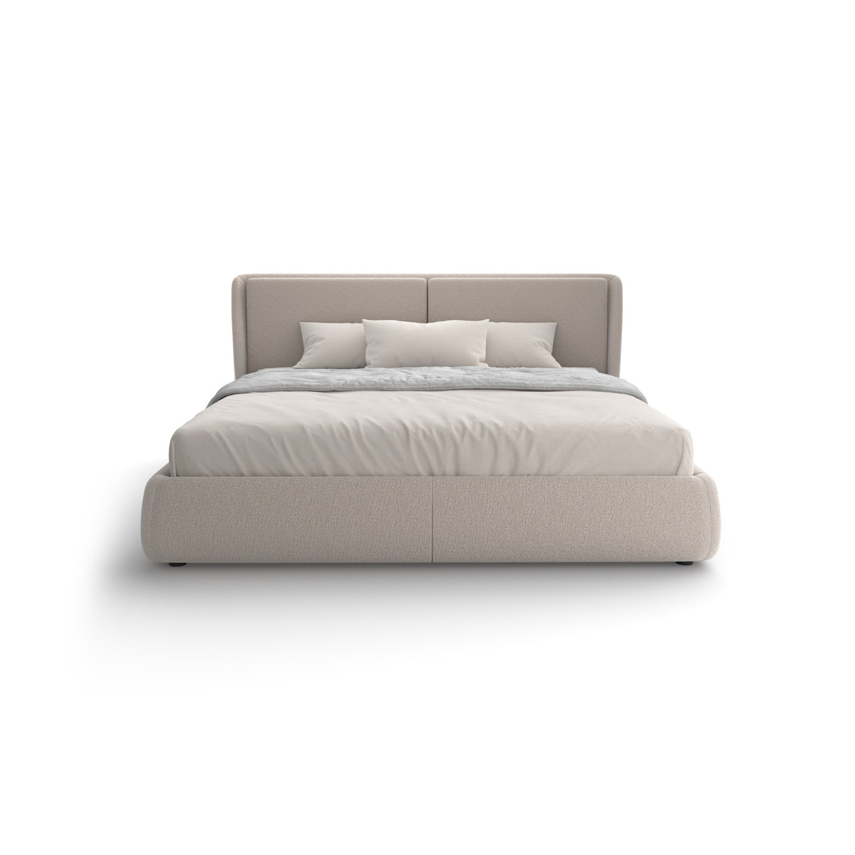 Bend Bed – 228x208x99 / Wood (Eucalyptus LE05) / Fabric L (Lewis 400)-3