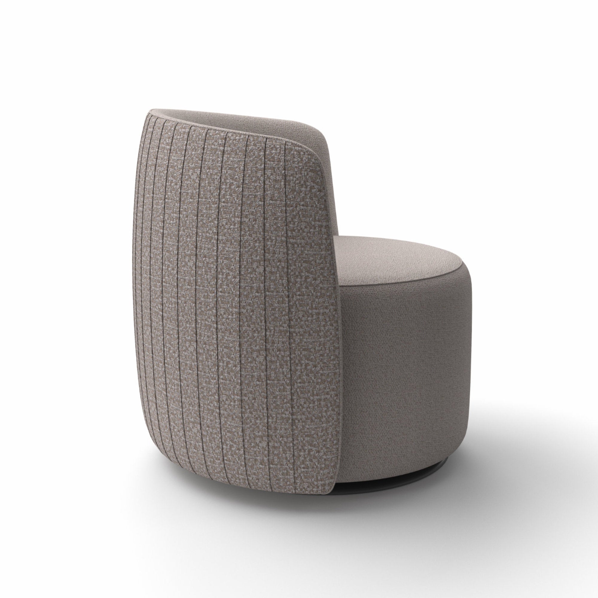 Chloe Luxury P1NLO Swivel Armchair - Fabric P (Positano 105)/Fabric M (Meghan 24)-5