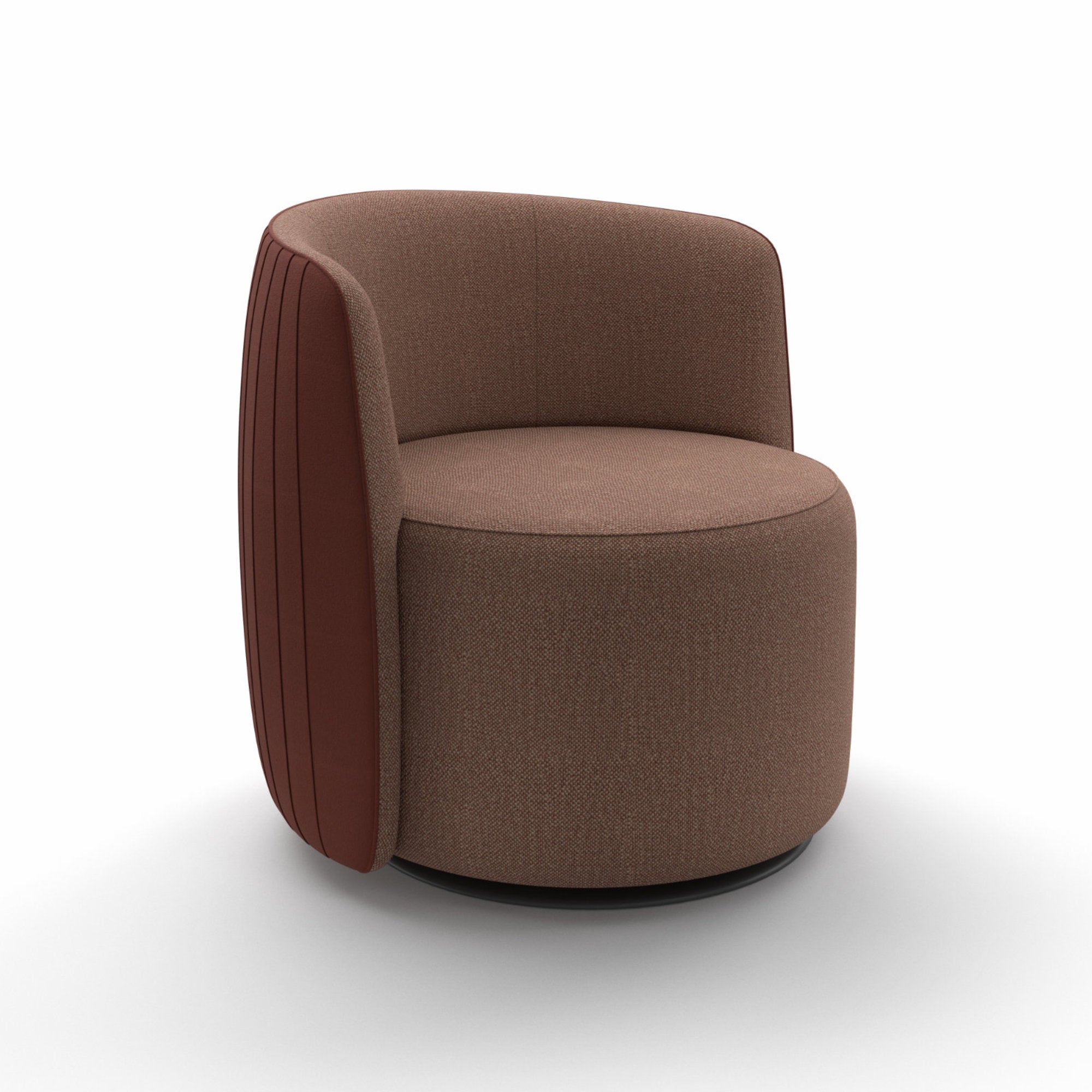 Chloe Luxury P1NLO Swivel Armchair - Fabric T (Twin 007)/Fabric T (Trust 615)