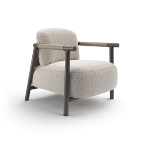 Nathy P1000 Armchair - Grey Wood (LE12) / Cuoio Canapa CR10 / Fabric P (Potter 503)