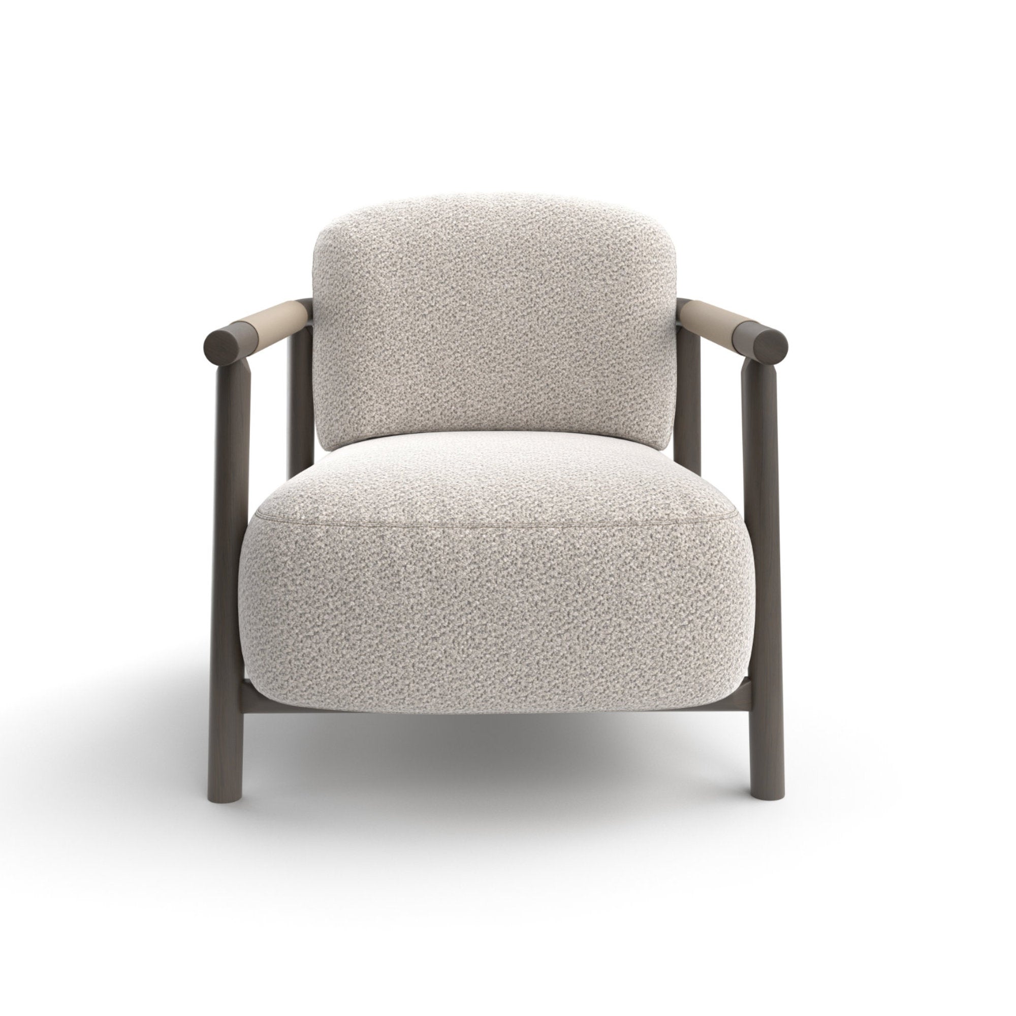 Nathy P1000 Armchair - Grey Wood (LE12) / Cuoio Canapa CR10 / Fabric P (Potter 503)-3
