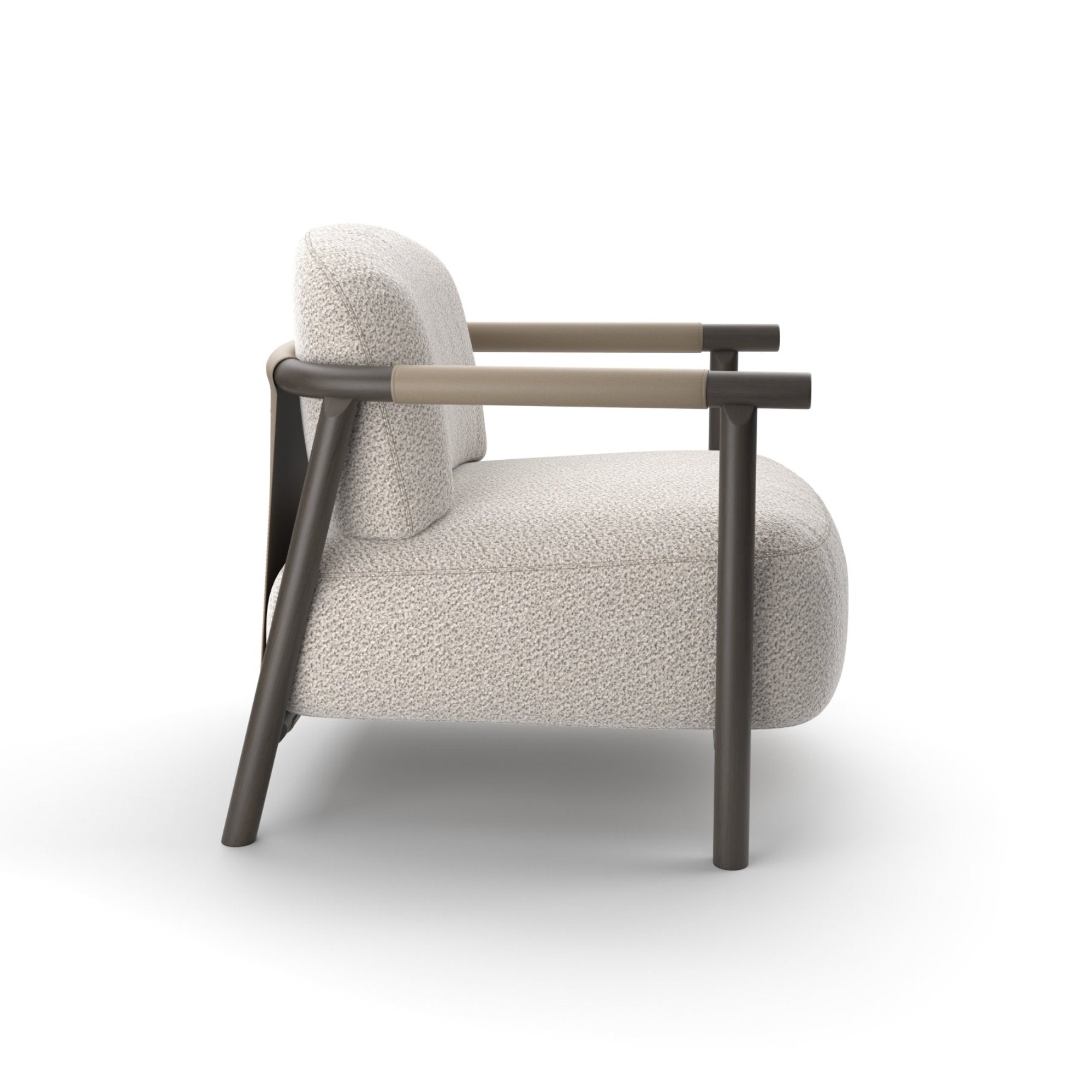 Nathy P1000 Armchair - Grey Wood (LE12) / Cuoio Canapa CR10 / Fabric P (Potter 503)-4