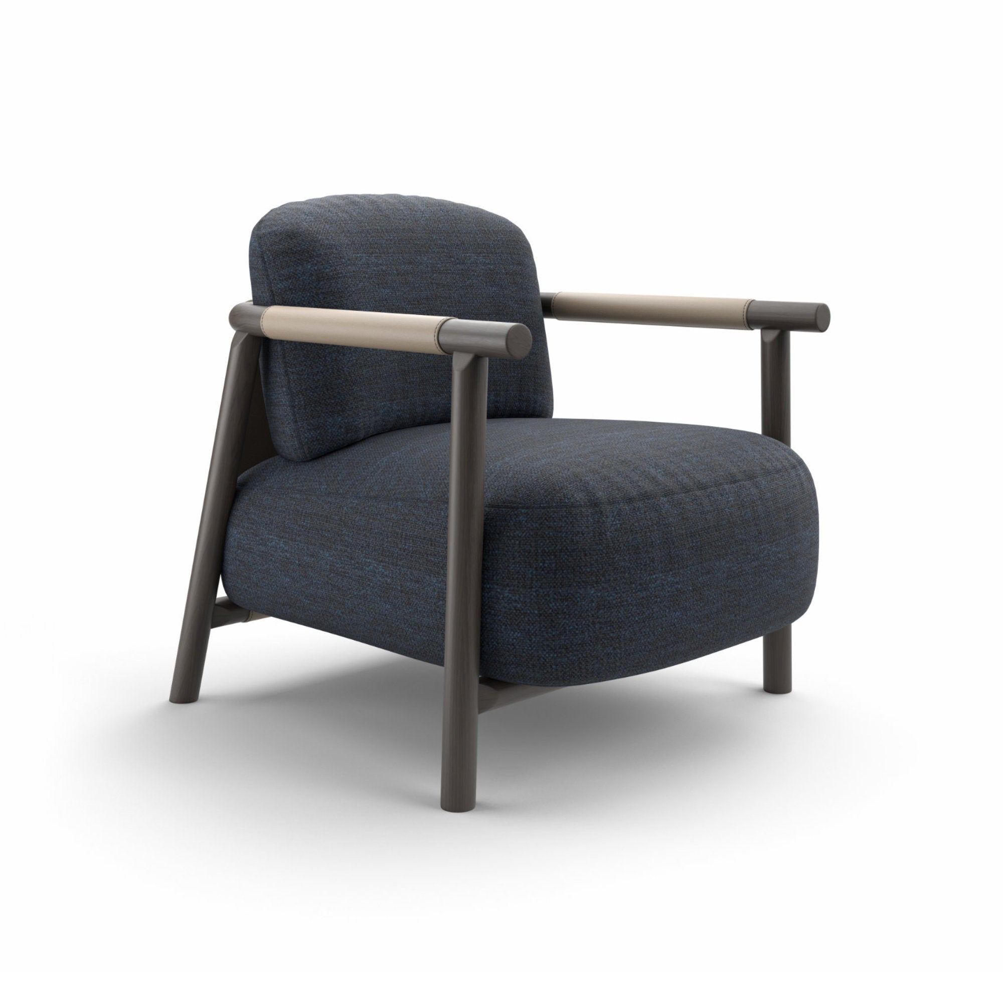 Nathy P1000 Armchair - Grey Wood (LE12) / Cuoio Canapa CR10 / Fabric E (Enter 041)-1