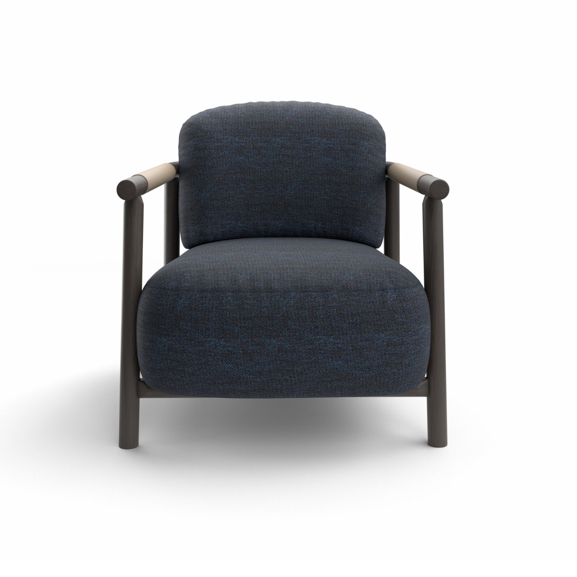 Nathy P1000 Armchair - Grey Wood (LE12) / Cuoio Canapa CR10 / Fabric E (Enter 041)-3