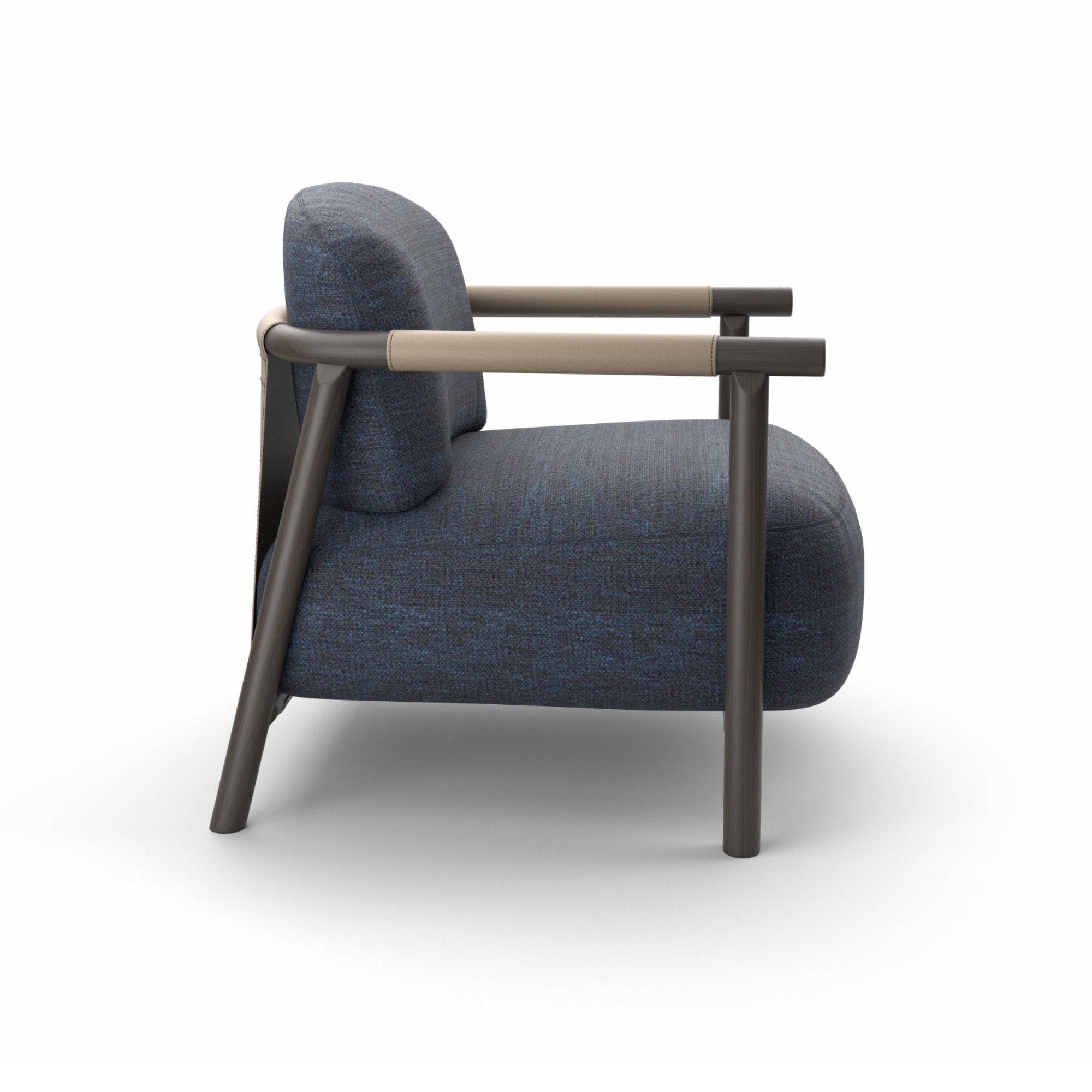 Nathy P1000 Armchair - Grey Wood (LE12) / Cuoio Canapa CR10 / Fabric E (Enter 041)-4