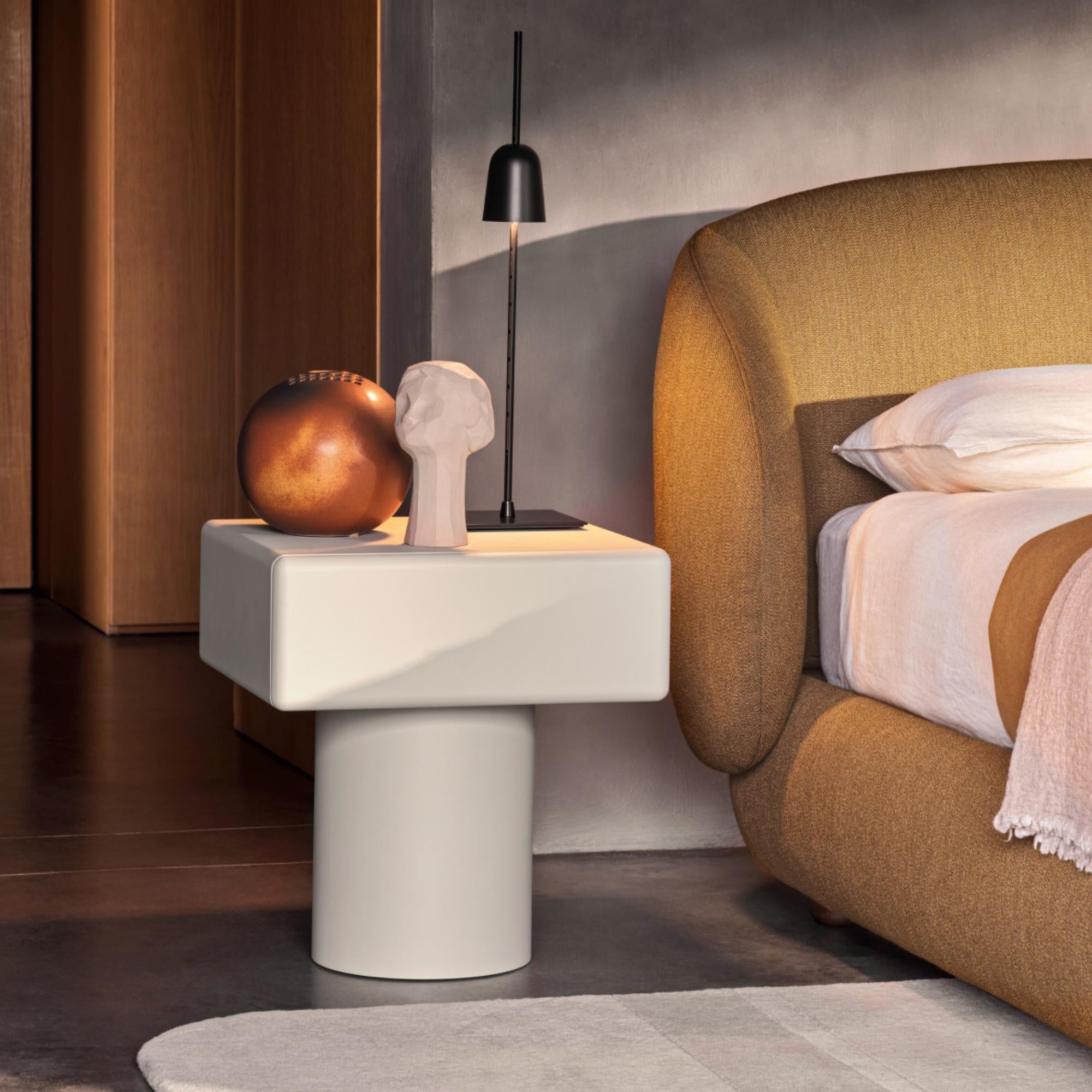 Pop POPXJCM01 Bedside Table - Grigio Seta (LE10)-2