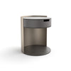 Skin SKIBJCM01 Bedside Table - Leather (Grey CR05)