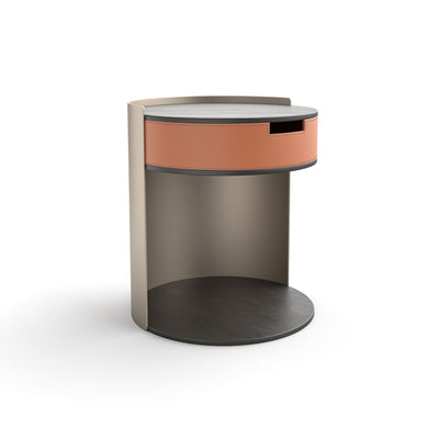 Skin SKIBJCM01 Bedside Table - Leather (Natural CR01)