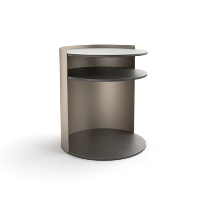 Skin CM06 Bedside Table - Light Brown ME11/Grey Wood LE12