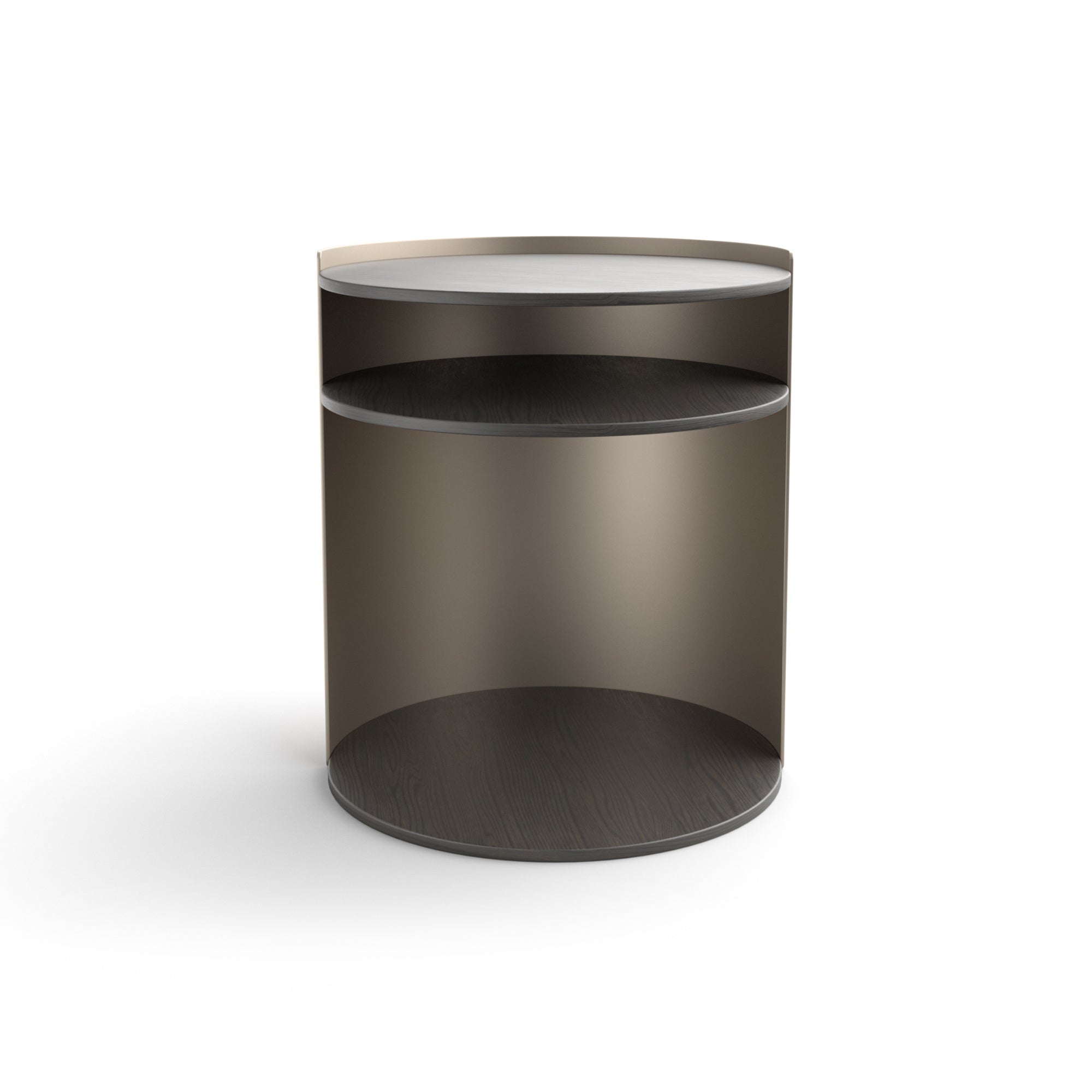 Skin CM06 Bedside Table - Light Brown ME11/Grey Wood LE12-2