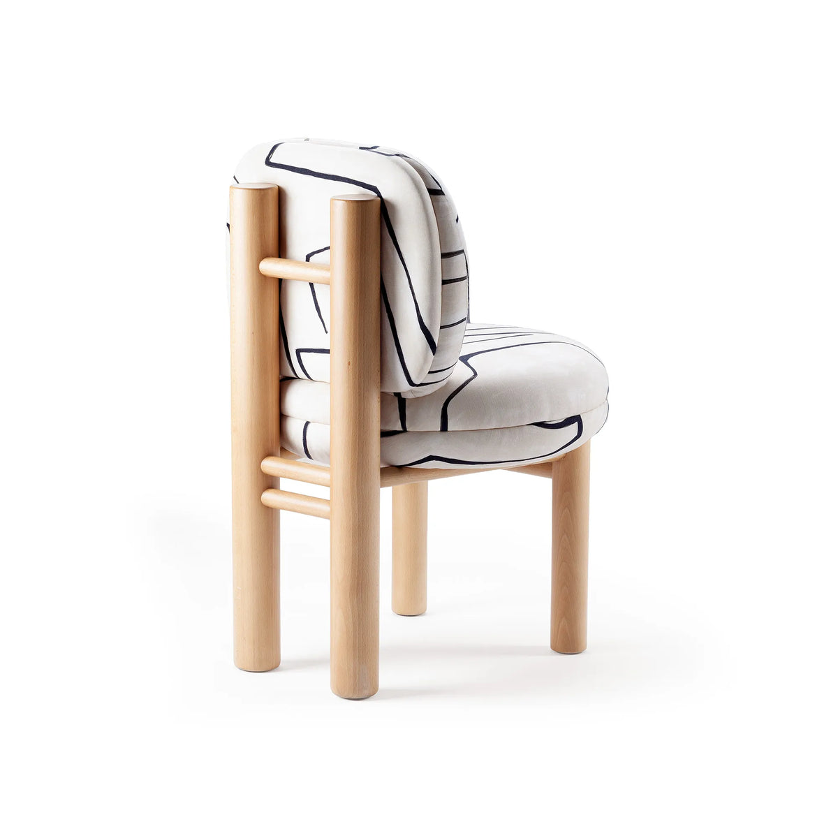 Aimi 46 Dining Chair - Ash 056-0/Fabric (Graffito 18)-5