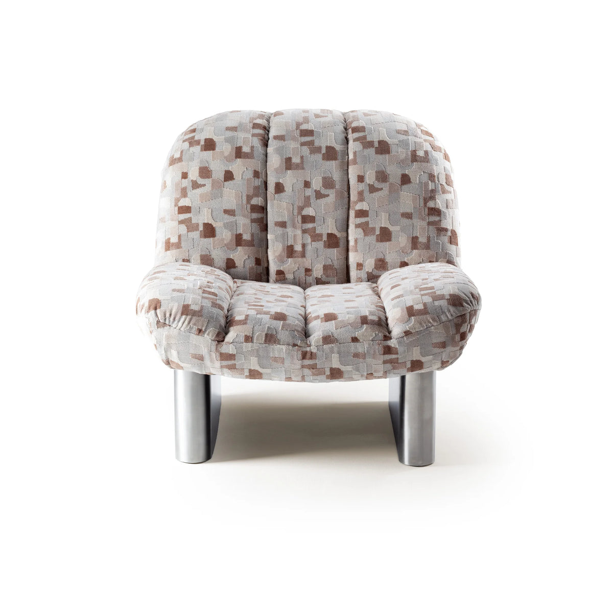 Colin 72 Armchair - Satin Nickel/Fabric (Zimmer Puzzle 892)-3