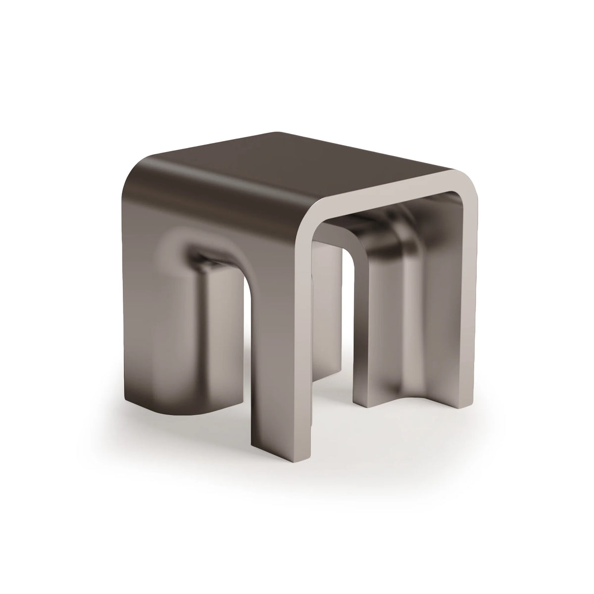 Plie 50 Side Table - Satin Inox-1
