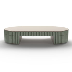 Nouvelle Vague Coffee Table - Cloud Tiles/Taupe Wood