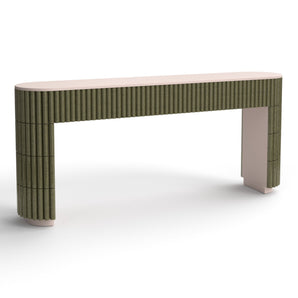 Nouvelle Vague Console - Olive Tiles/Rose Wood