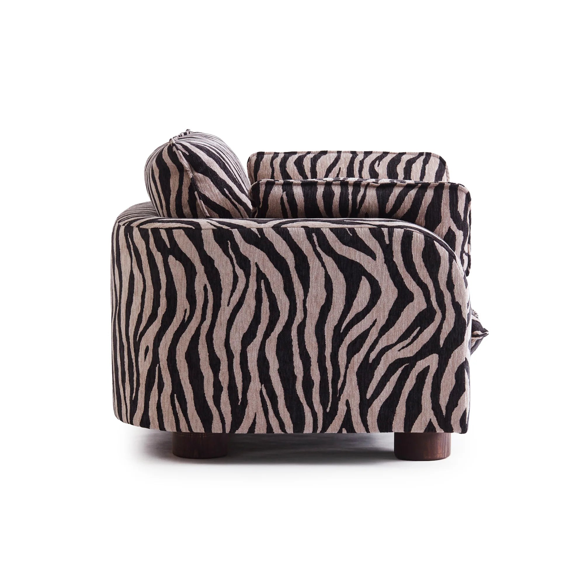 Miles Zebra Armchair - Walnut Stained Beech/Fabric (Fleck 5)-5