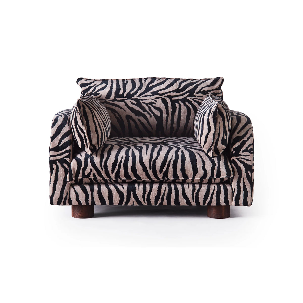 Miles Loveseat Zebra Armchair - Fabric (Fleck 05)-3