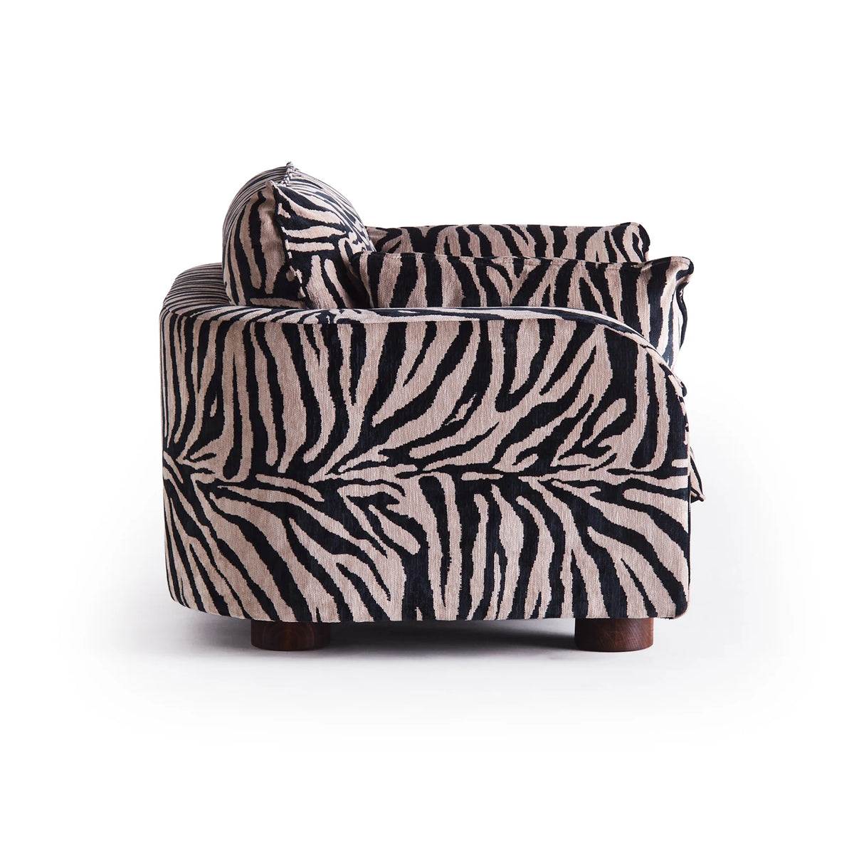 Miles Loveseat Zebra Armchair - Fabric (Fleck 05)-5
