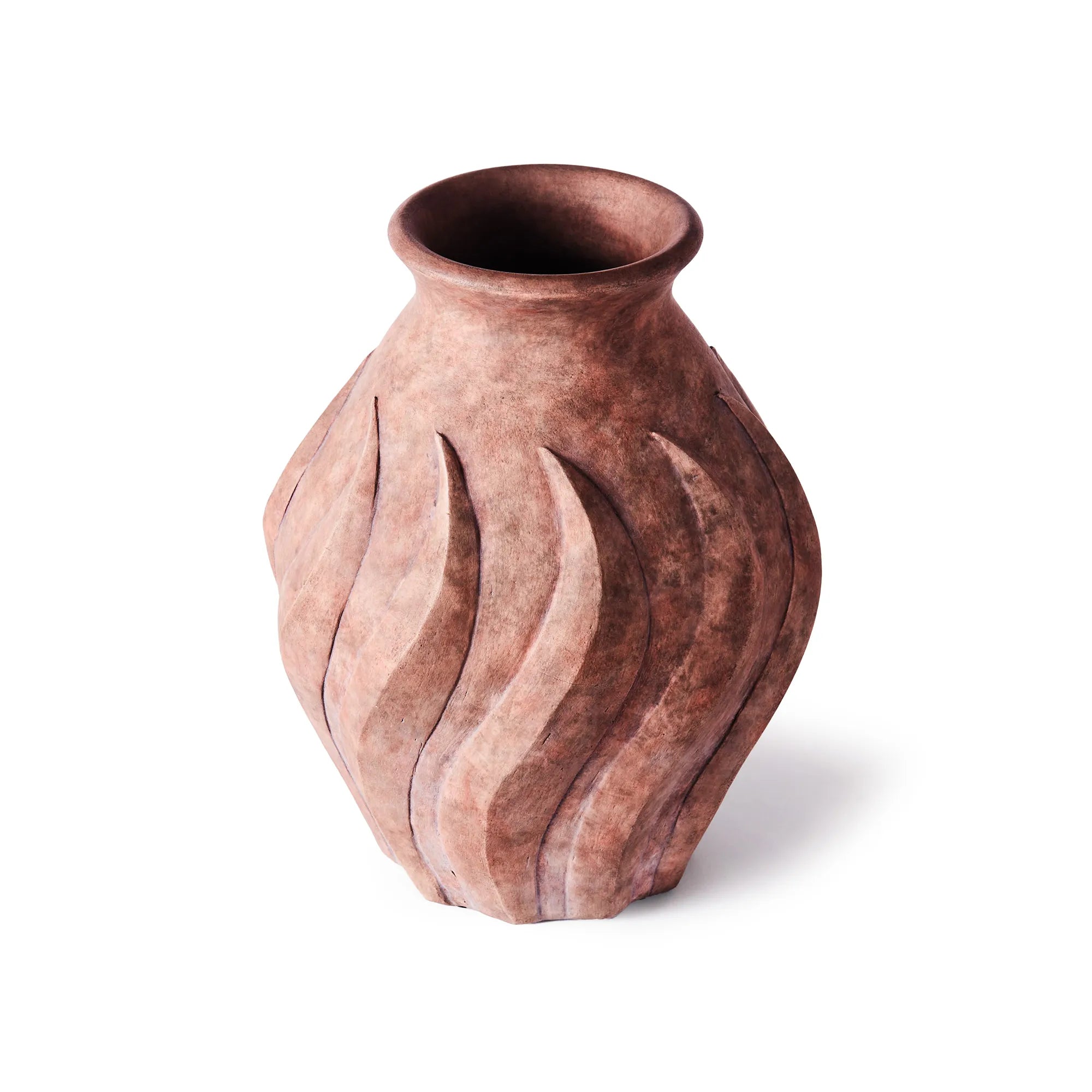 Swirl Large Vase - Brown-3