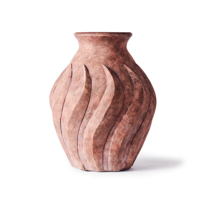 Swirl Large Vase - Brown