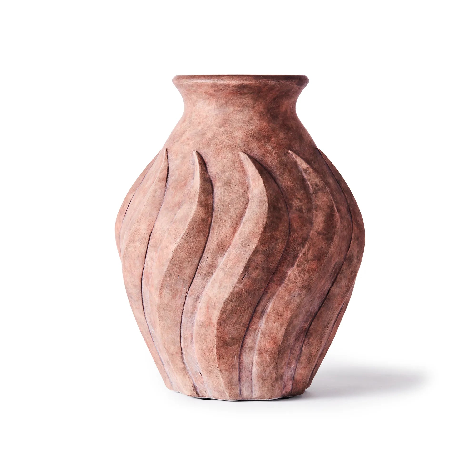 Swirl Large Vase - Brown-1