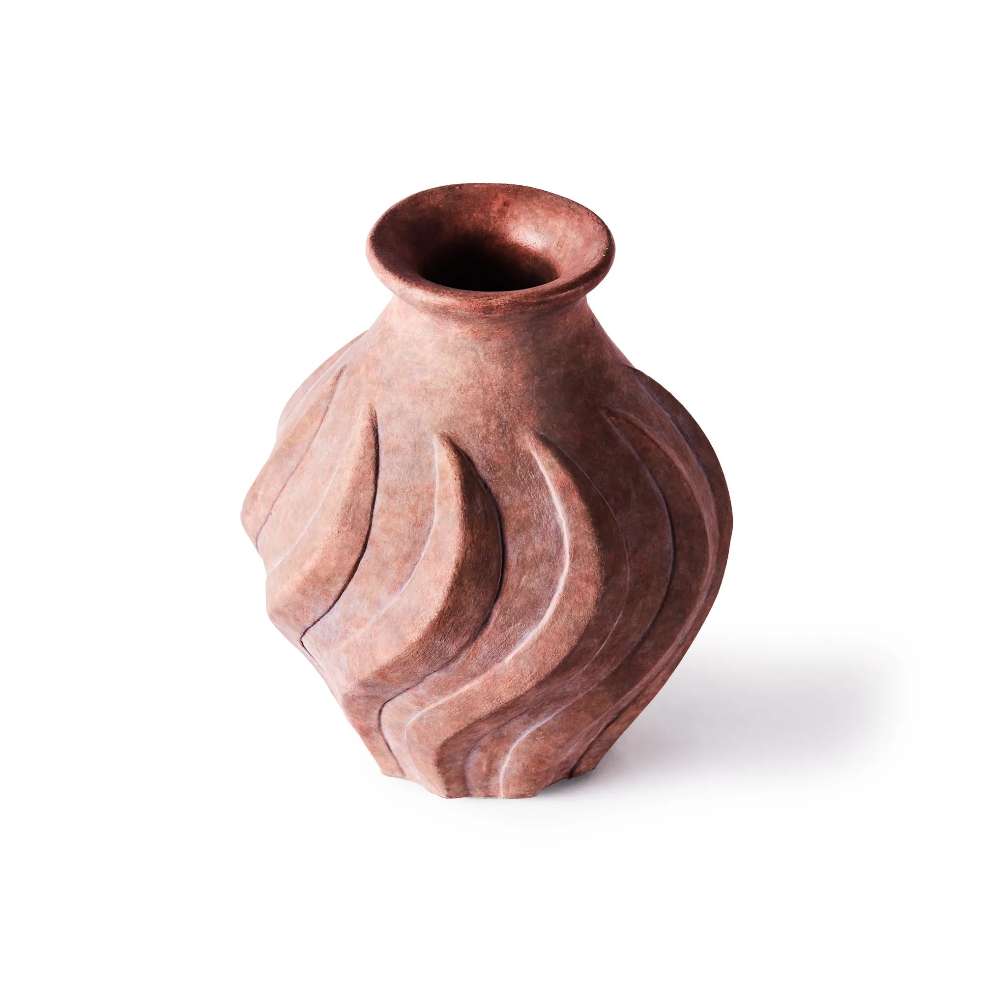 Swirl Small Vase - Brown-3