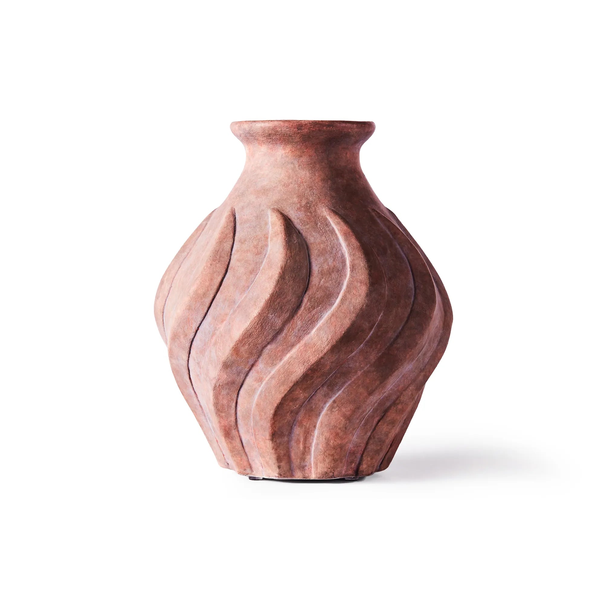 Swirl Small Vase - Brown-1