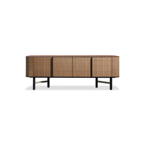 Daen 69 Sideboard - Titanium/Eco-Leather (Vibes Arena)/Date Glass