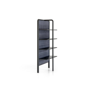 Daen 72 Bookcase - Cobalt/Blueberry/Eco-Leather (Vibes Azul)