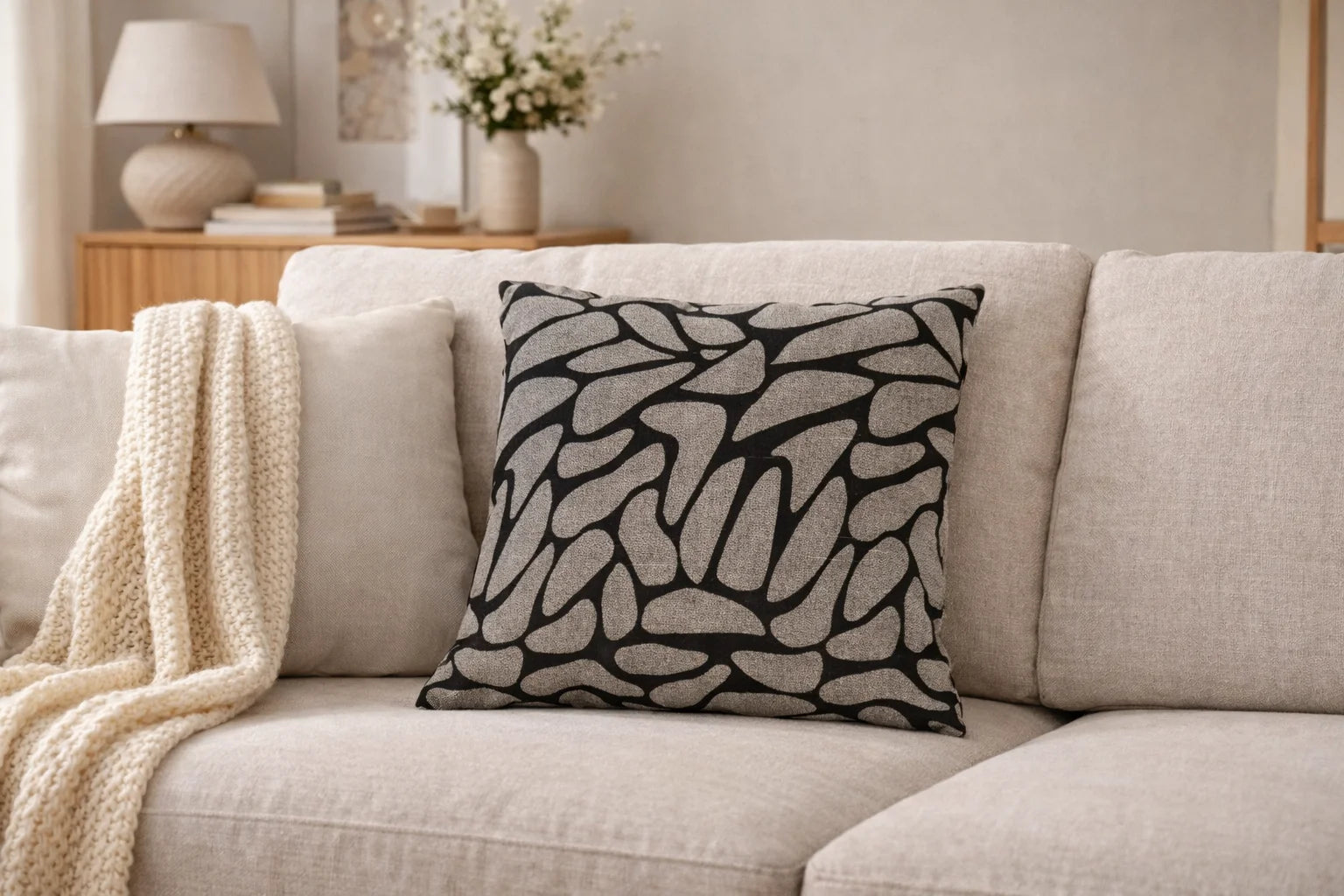Dalmation Square Cushion - L