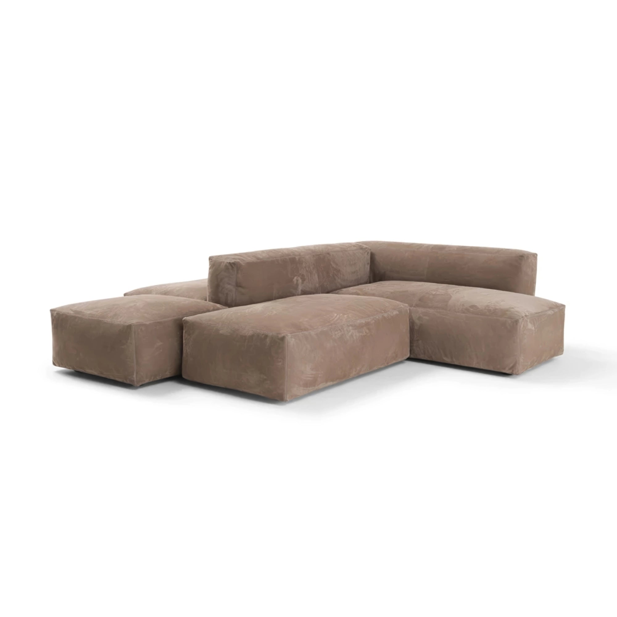Davis Modulare SED2 Compositional Sofa - Leather (Nabuk 5058)
