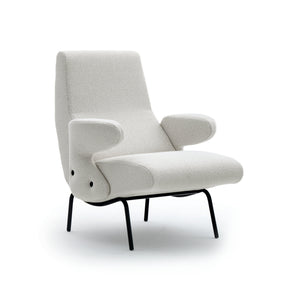 Delfino 10659 Lounge Chair - Black/Fabric T4 (Orbaco 01)