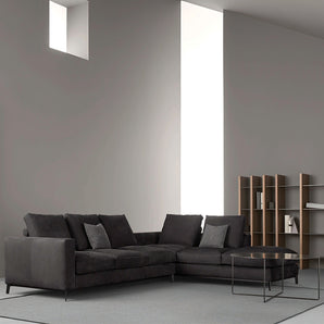 Dorsey 031.052 L-Shaped Sofa - Leather (Nabuk 5060)