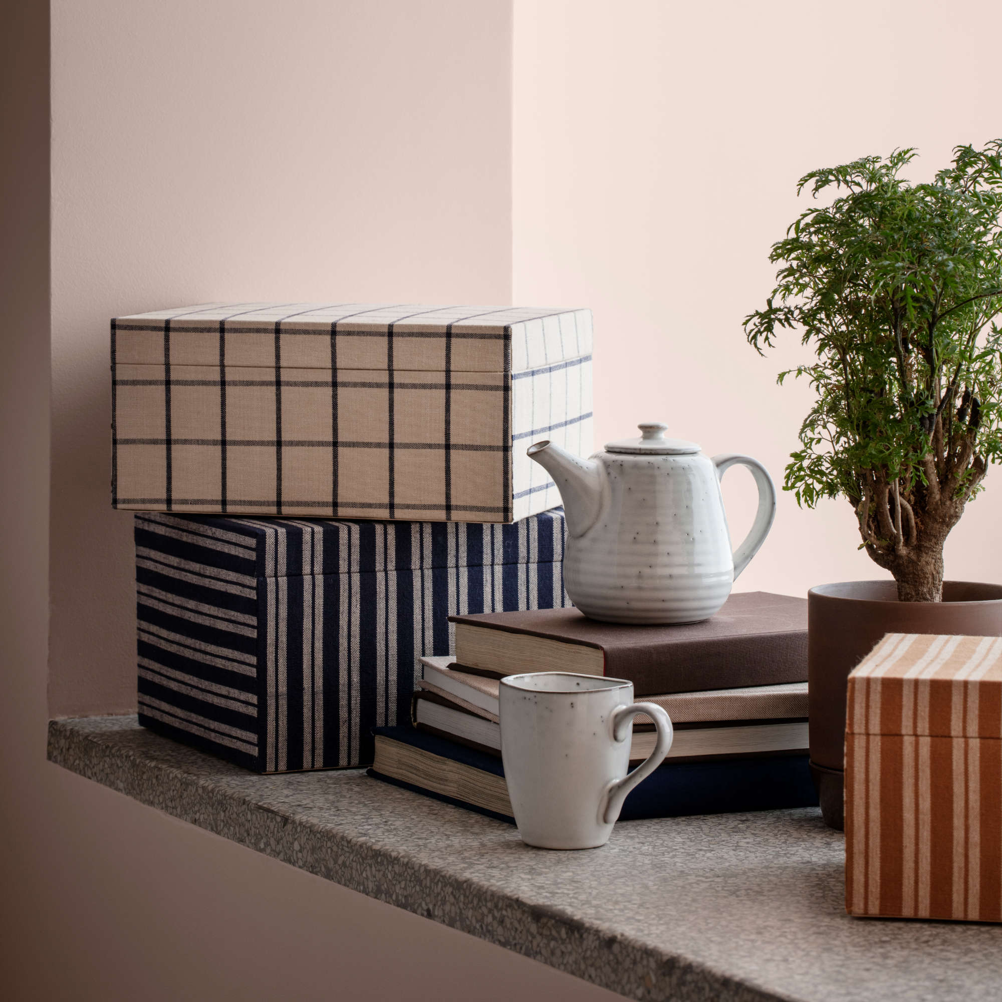 Denise Flowerpot With Saucer - Large/Red Clay-2