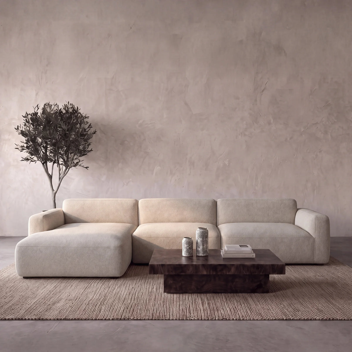 Develius Mellow Config E Sofa - Fabric 4 (Moss 0004)