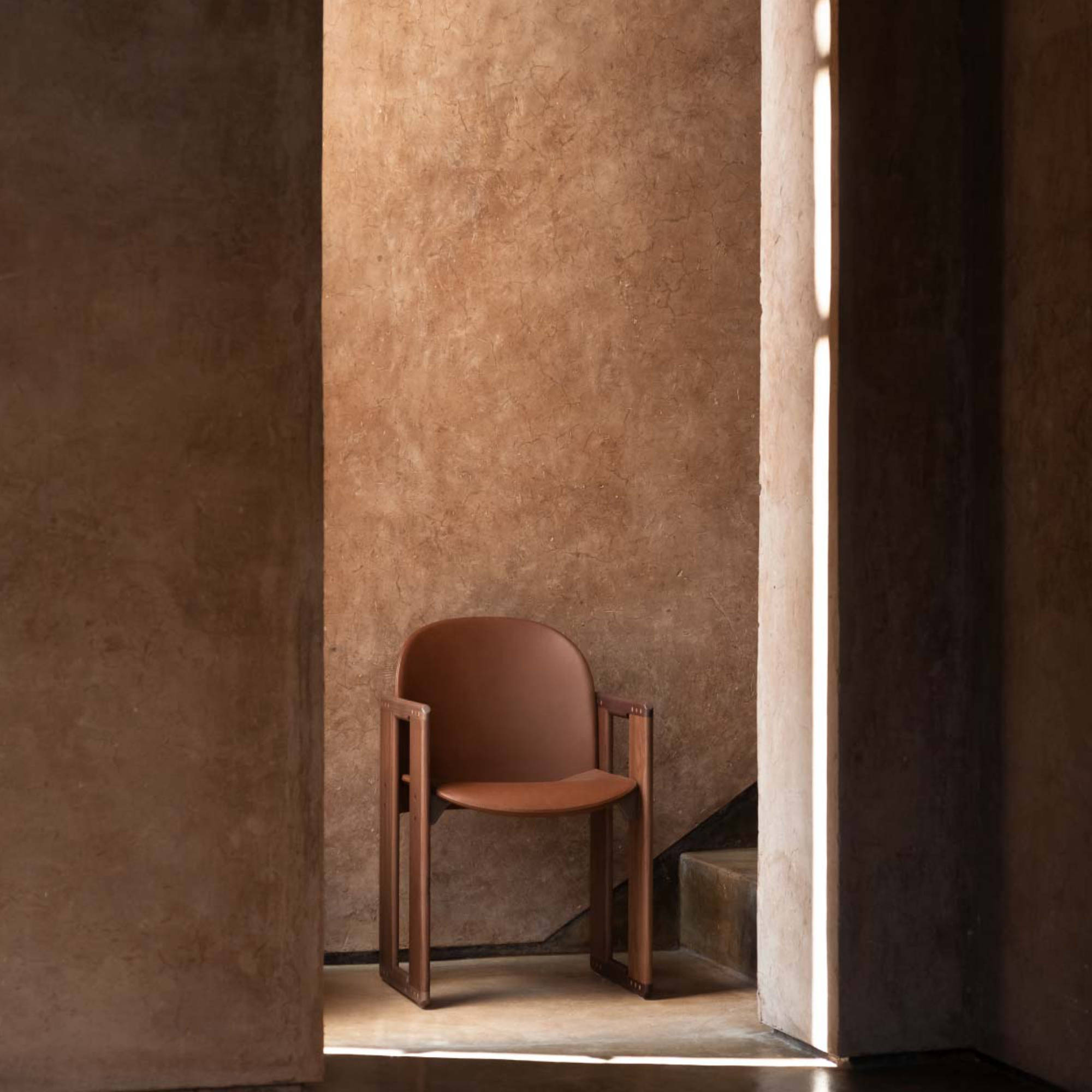 Dialogo 0DLGSD02 Dining Chair - Canaletto Walnut T135/Leather Z (Aniline Leather 02)