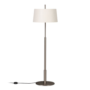 Diana Floor Lamp - Satin Nickel/White Linen/Translucent White Parchment