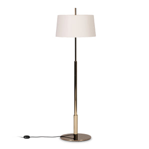 Diana Floor Lamp - Shiny Gold/White Linen/Translucent White Parchment